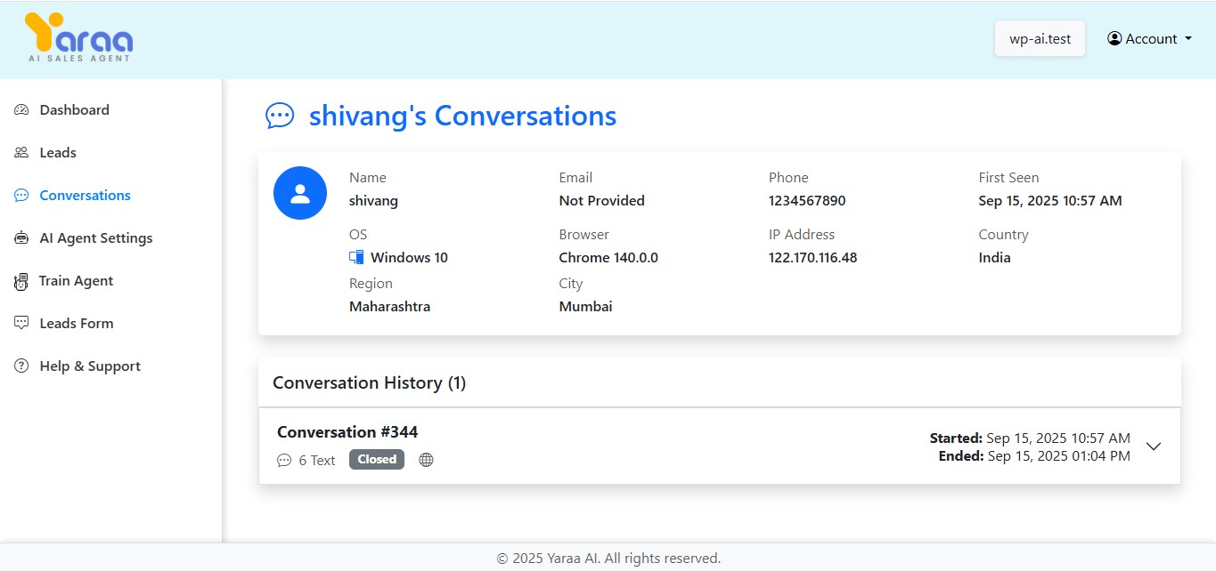 Conversation History
