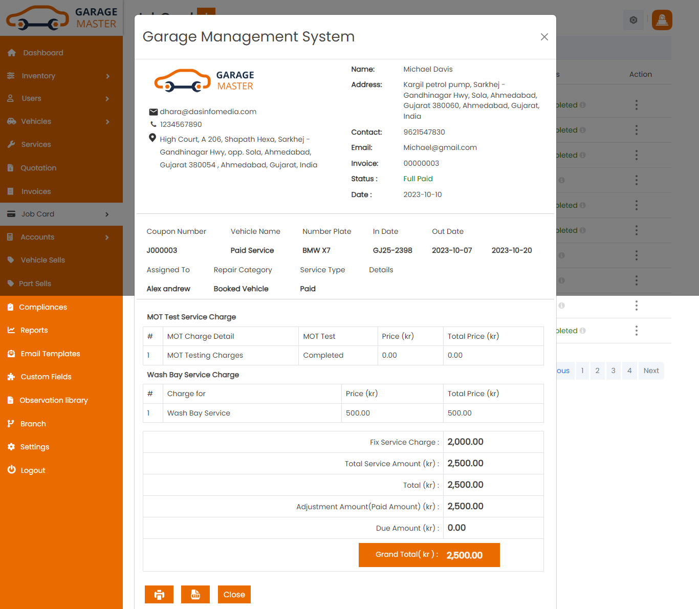 invoice view