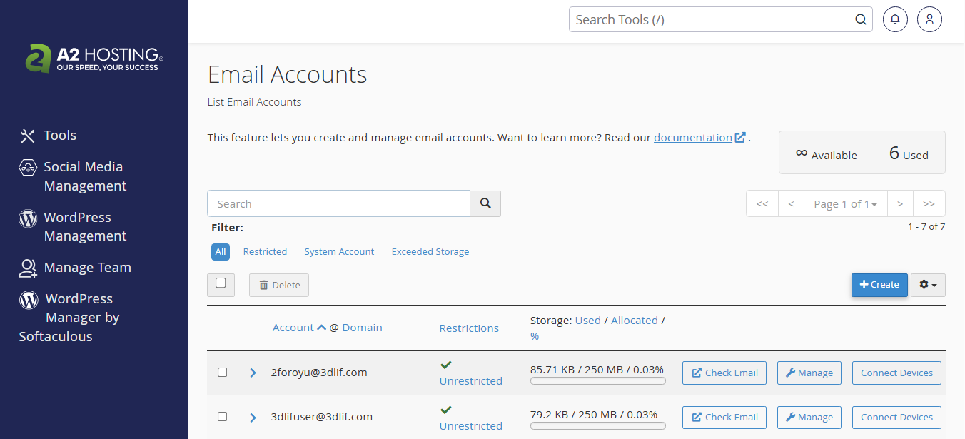 Create Email Account
