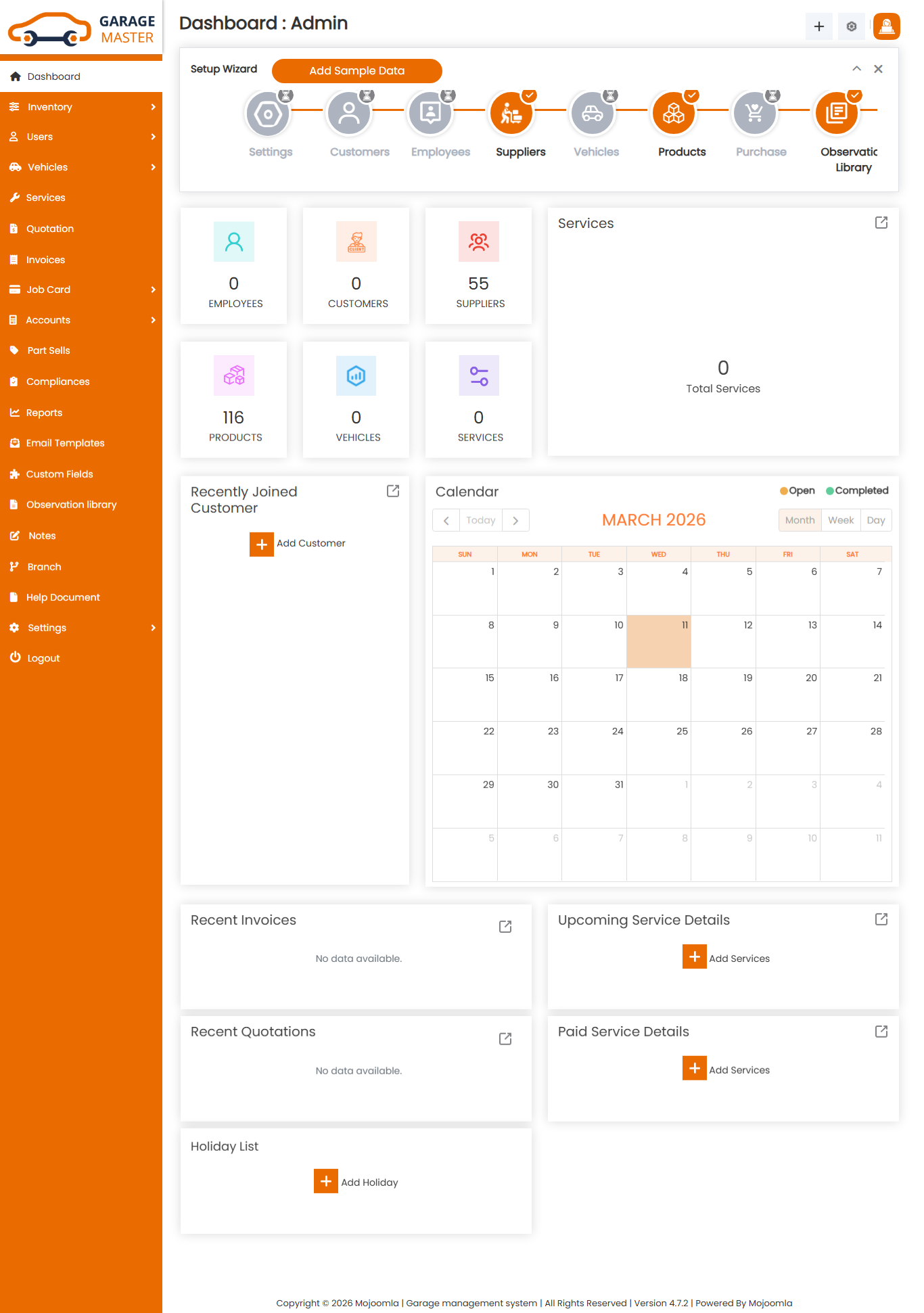 Admin Dashboard