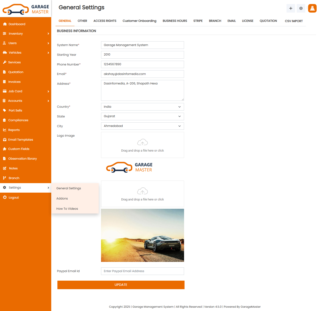 General Settings