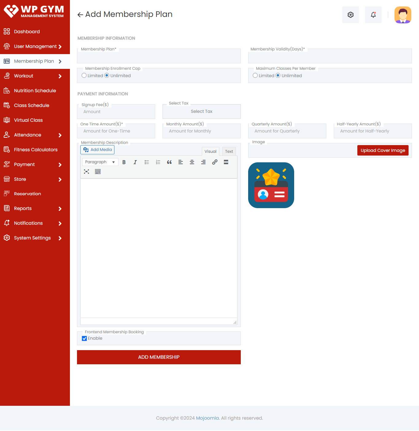 Gym management system - Documentation