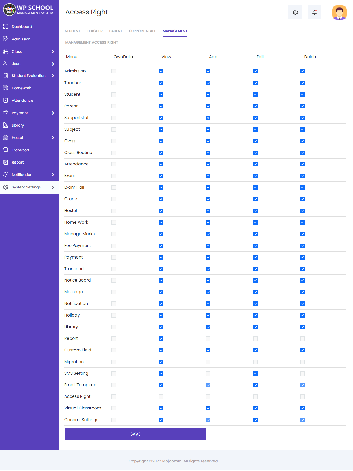 display content of the invoice