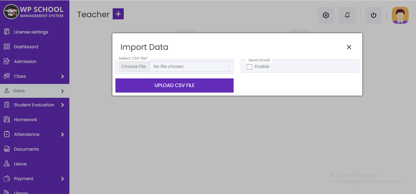 display content of the subject