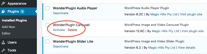 Activate Plugin via FTP