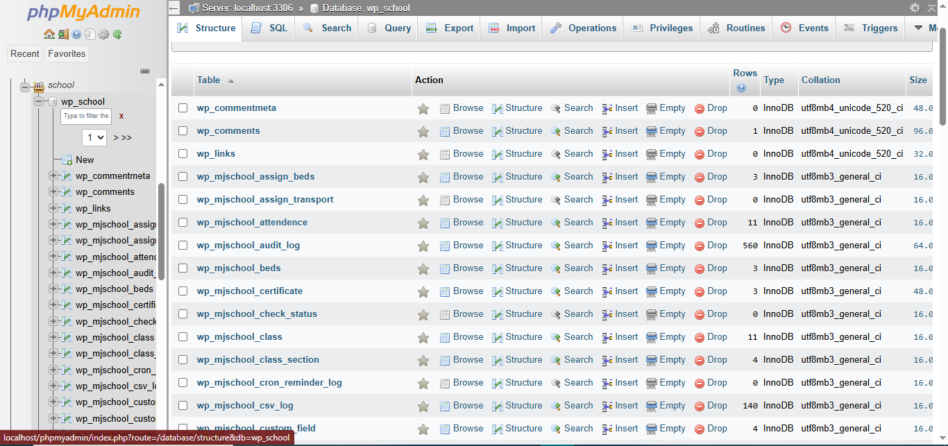 Database Table Name Changes