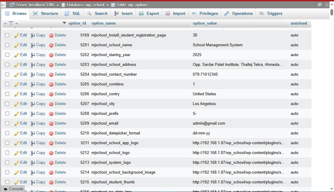 WordPress Option Name Changes