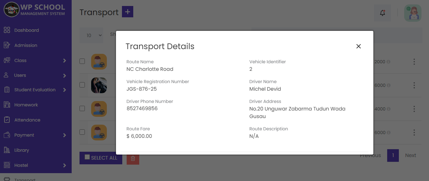 display content of the manage marks 