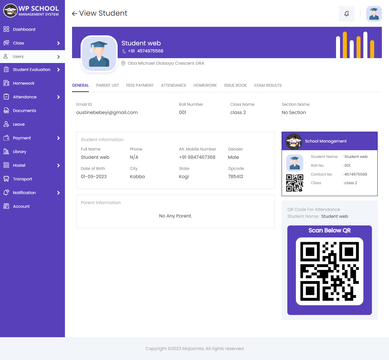 Student — View Student